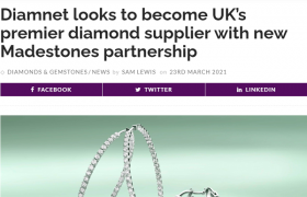 Diamnet宣布与培育钻石分销商Madestones建立新的合作关系