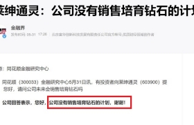 莱绅通灵：公司没有销售培育钻石的计划