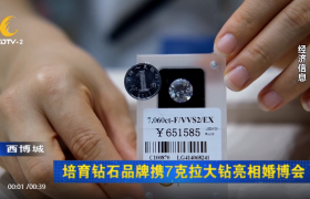 7克拉培育大钻亮相成都婚博会，成为现场焦点！