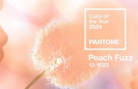 潘通2024年度流行色发布：13-1023 Peach Fuzz 柔和桃色调