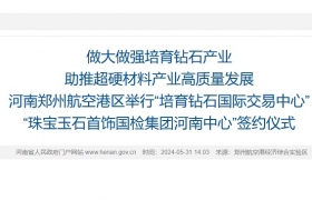 做大做强培育钻石产业 助推超硬材料产业高质量发展 河南郑州航空港区举行“培育钻石国际交易中心” “珠宝玉石首饰国检集团河南中心”签约仪式