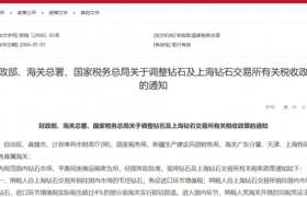 财政部取消钻石增值税优惠：一场18年红利行将落幕？